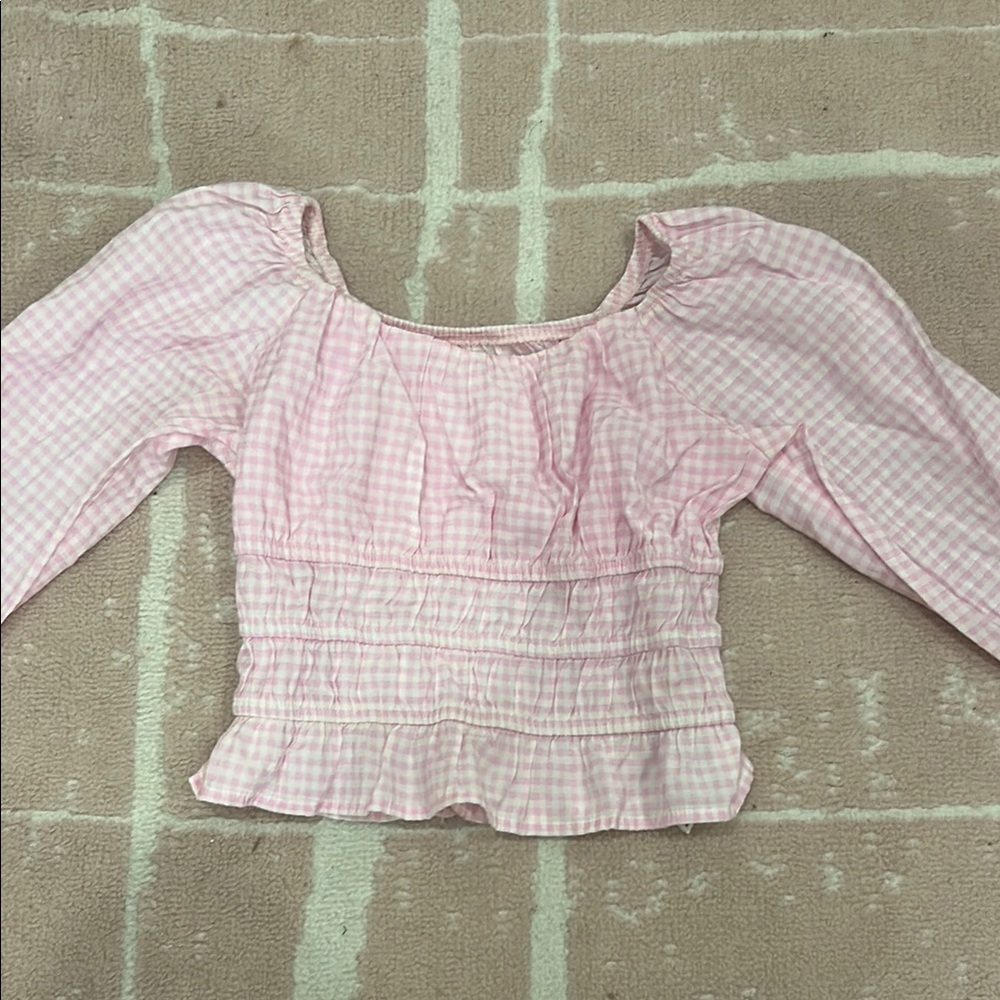 Target Pink Gingham Kids Top